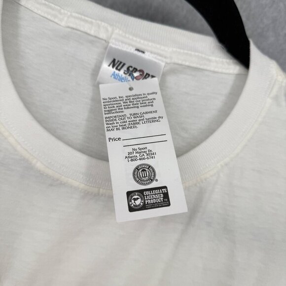 Nu Sport Mens VTG Baseball T Shirt Size XL White Embroidered Pastime Deadstock - Picture 10 of 16